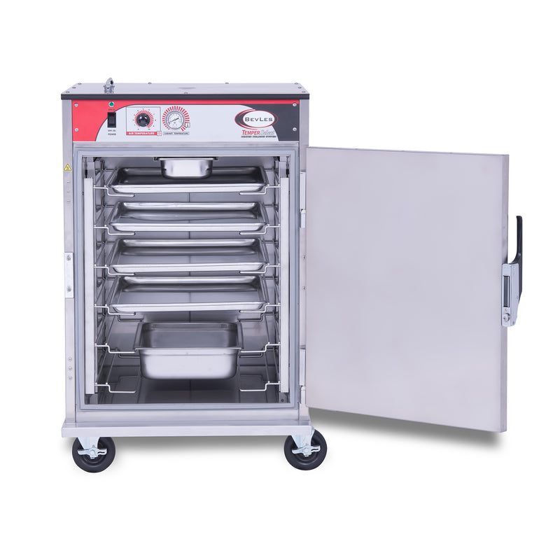 BevLes Temper Select 1/2 Size Heated Holding Cabinet, in Silver