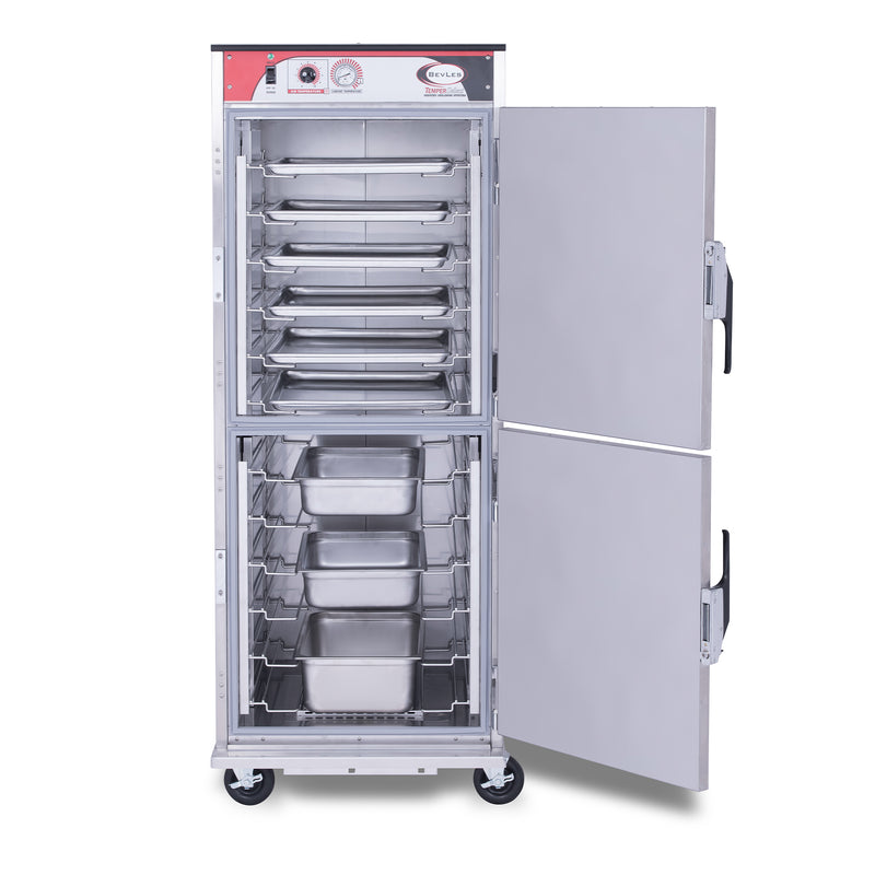 BevLes Temper Select Full Size Heated Holding Cabinet, in Silver