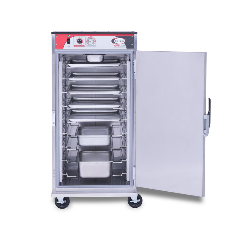 BevLes Temper Select 3/4 Size Heated Holding Cabinet, in Silver